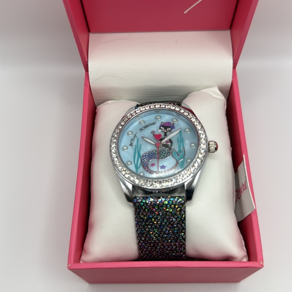 Bnwt Betsey Johnson Mermaid Cat watch New!